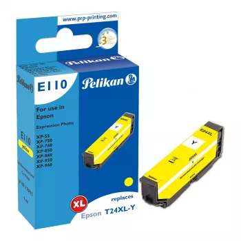 Pelikan E110 Kompatybilny wkład atramentowy Żółty High Yield (XL) do Epson Expression Photo XP-55/XP-750/XP-760/XP-850/XP-860/XP-950/XP-960 - 1 szt.