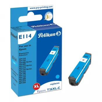 Pelikan E114 Kompatybilny wkład atramentowy Cyan High Yield (XL) do Epson Expression Premium XP-510, XP-520, XP-600 Series, XP-700 Series, XP-800 Series