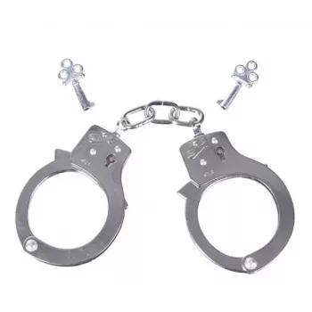 MIL-TEC Chain Link Handcuffs Nickel Plated Silver