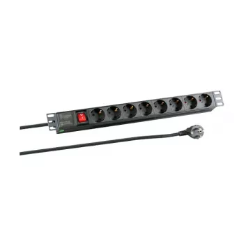Listwa zasilająca EFB Electronics (do montażu w szafie) - Wejście CEE 7/7 - Wyjścia: 8 x CEE 7/3