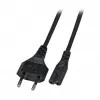 EFB Elektronik Euro-C7 Power Cord 180° Black 1 m 2 x 0.75 mm² EK502.1V2