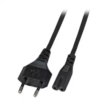 EFB Elektronik Euro-C7 Power Cord 180° Black 1 m 2 x 0.75 mm² EK502.1V2