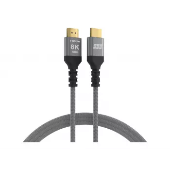 EFB Elektronik 5m Ultra High-Speed HDMI 2.1 Kabel 8K60Hz 48Gbit/s Szary Pleciony
