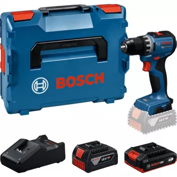 BOSCH Wiertarko-wkrętarka akumulatorowa GSR18V-52 z 2 akumulatorami 18 V 4,0 Ah i 2,0 Ah w L-BOXX (Retail)