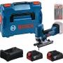 Zestaw akumulatorowej wyrzynarki BOSCH PowerTools z 2 bateriami 5,0 Ah, szybką ładowarką i zestawem brzeszczotów w L-BOXX (boxed)