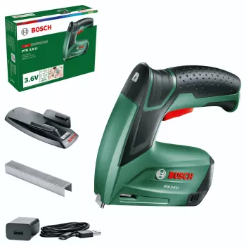 Bosch Home and Garden PTK 3.6 LI Bezprzewodowy Zszywacz Akumulatorowy z Baterią i Ładowarką