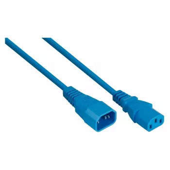 KABELMEISTER IEC C14 do C13 Przedłużacz zasilający, Niebieski, 1,0 m, 1,00 mm², 10 A, 250 V