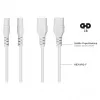 Kabelmeister Euro Extension Cable C8 to C7 White - 2m Power Extension Cable