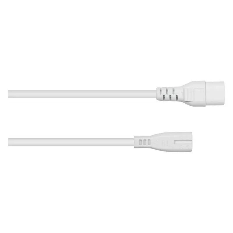 Kabelmeister Euro Extension Cable C8 to C7 White - 2m Power Extension Cable