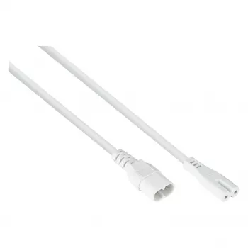 Kabelmeister Euro Extension Cable C8 to C7 White - 2m Power Extension Cable
