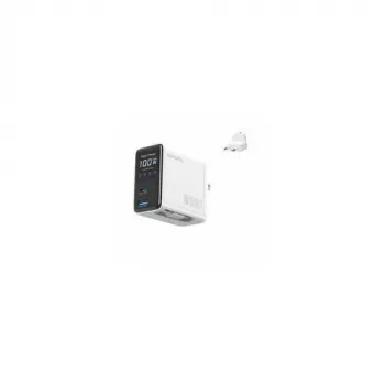 Ładowarka 4smarts GaN FlexScreen AI 100W 2xUSB-C + USB-A Biała