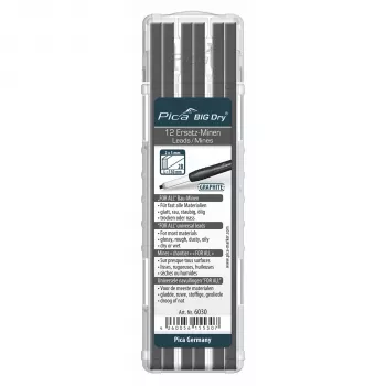 PICA-MARKER Pica BIG DRY Refill Leads 2B Black 12-Pack 150 mm