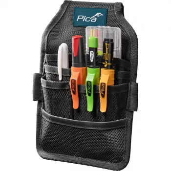 PICA-MARKER Pica Master Belt - Heavy-Duty Marker Holster System, Black/Red