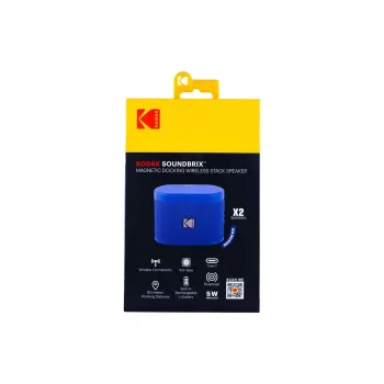 Kodak SoundBrix Wireless Stack Speaker (Backstage Blue), 2PCS