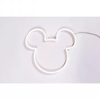 Yellowpop Neon Disney Mini Mickey Ears LED Sign - Warm White, USB Powered