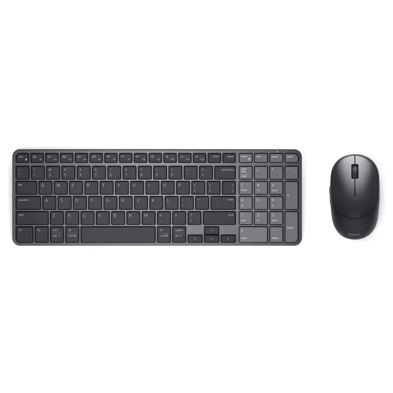 Dell Pro 7 Rechargeable Compact Keyboard and Mouse - KM746 - Black - German Layout