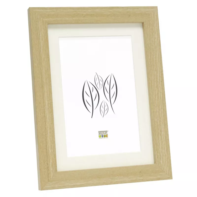 Deknudt S66KH1 P1 15x20 Wood Oak Photo Frame with Passe-partout