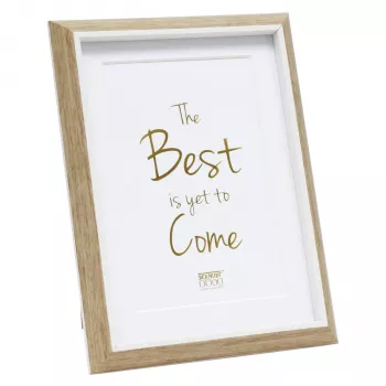 Deknudt S46WG4 P1 Resin Picture Frame 30x40 cm Nature/White with Passepartout