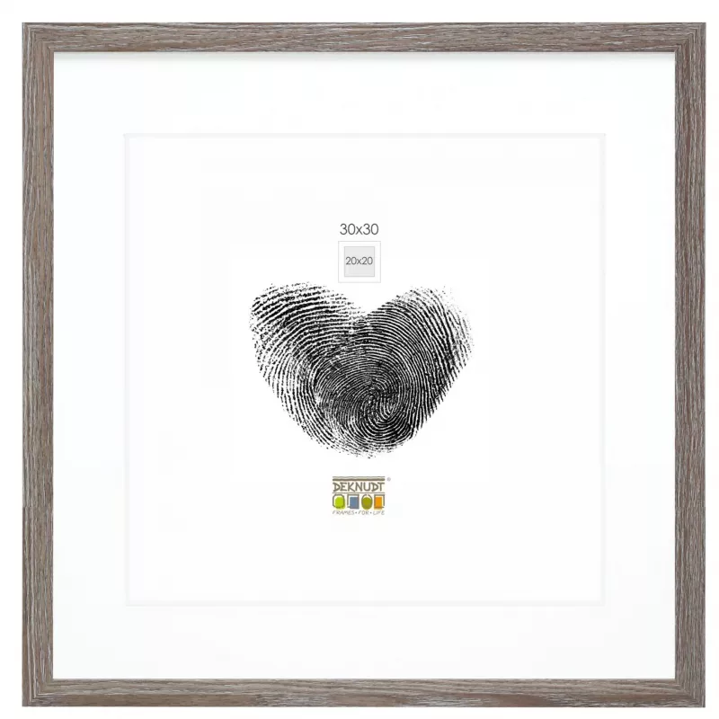 Deknudt S66KH3 P1 30x30 Wood Grey Picture Frame with Passepartout