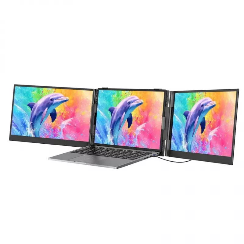 BLACKVIEW DCM8 Pro Dual 15.3 cala Przenośny Monitor IPS, 2x Full HD, 60Hz, USB-C, Mini HDMI, Wbudowane Głośniki, HDR10, Składany