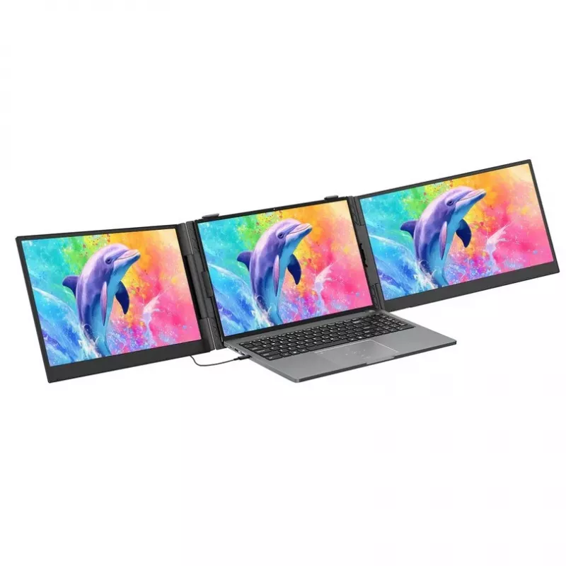 BLACKVIEW DCM8 Pro Dual 15.3 cala Przenośny Monitor IPS, 2x Full HD, 60Hz, USB-C, Mini HDMI, Wbudowane Głośniki, HDR10, Składany