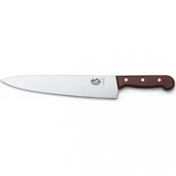 Victorinox Wood nóż szefa kuchni 22 cm, ostrze ze stali nierdzewnej, drewniana rękojeść, brązowy (5.2000.22G)