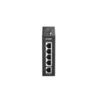 D-Link DIS-100E-05 Przemysłowy niezarządzalny przełącznik Ethernet, 5x 10/100Base-TX, montaż na szynie DIN, IP30