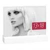 ZEP Dresda White 13x18 Acrylic Photo Frame with Wooden Base AQ657W