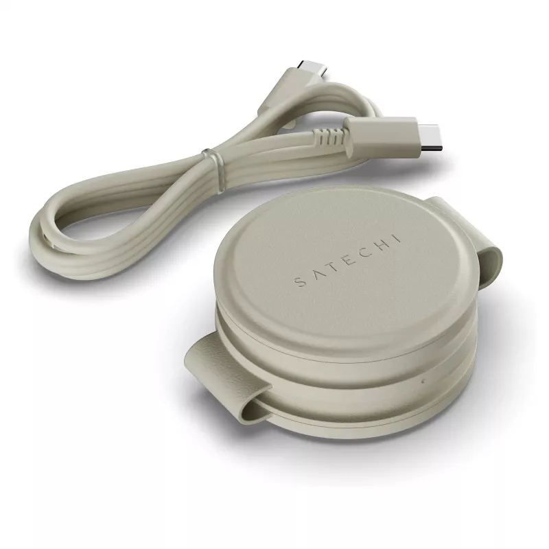 Satechi OntheGo 3-in-1 Wireless Charger z Qi2, Piaskowy, 15W, ST-QTG31W