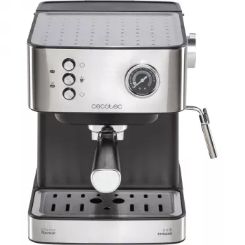 Cecotec Power Espresso 20 Matic Professionale Ekspres do kawy, 20 bar, 850 W, 1,5 l, czarny/srebrny