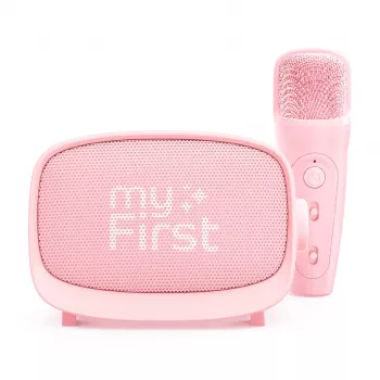 myFirst Voice 2 Bezprzewodowy Zestaw Karaoke - Mikrofon i Głośnik z Efektami Zmiany Głosu, Różowy