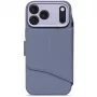Decoded Teksturowany Silikonowy Odpinany Portfel do iPhone 17 Pro z MagSafe - Forever Blue