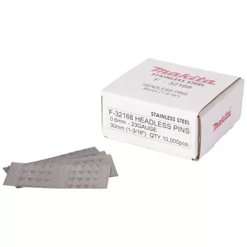 Makita F-32168 Gwoździe bezgłówkowe ze stali nierdzewnej 0,6 x 30 mm 10000 szt. 23 Gauge