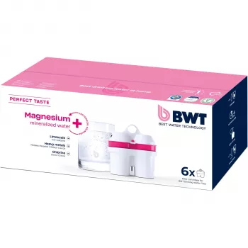 BWT 125681749 Wkład filtrujący do wody z mineralizacją magnezem, 6 sztuk