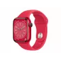 Apple Watch Series 8 (GPS) - (PRODUCT)RED - 41 mm - Red Aluminium - Smartwatch z paskiem Sport Band - Fluorocarbon - Czerwony - Rozmiar paska Regular - 32GB - Wi-Fi, Bluetooth - 32 g (MNP73FD/A)