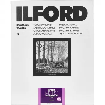 ILFORD MG RC Deluxe 1M 24x30 cm Pearl 10 arkuszy Papier fotograficzny czarno-biały o zmiennym kontraście