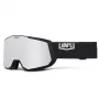 100% Snowcraft XL Black HiPER Silver Mirror Ski Goggles