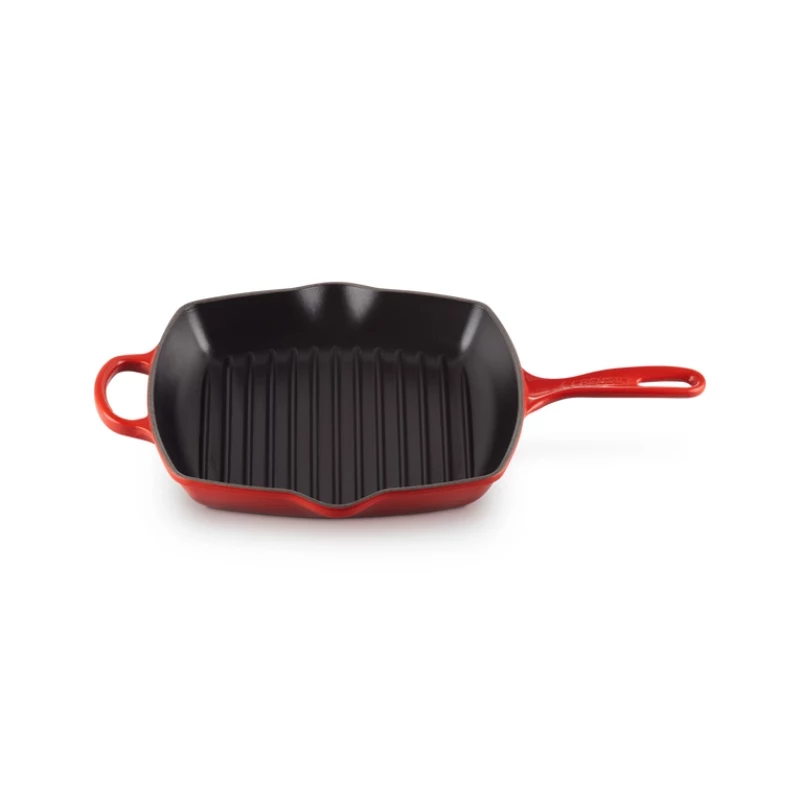 Le Creuset Żeliwna Kwadratowa Patelnia Grill 26 cm Cherry Red