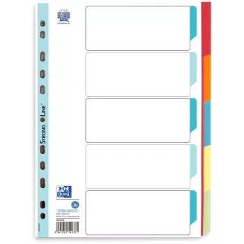 Przekładki do segregatora Oxford DIN A4 Full Format Blank Assorted 5-częściowe