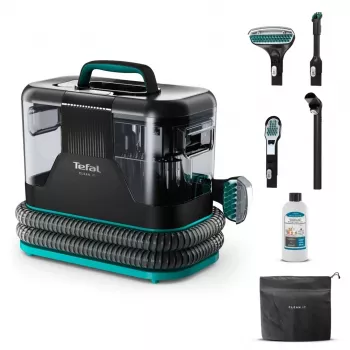 Tefal Clean It IZ5020 odkurzacz piorący do dywanów i tapicerki, usuwanie plam, 750 W, 13 500 Pa, zbiornik czystej wody 2,3 l i brudnej 1,5 l, Auto Clean