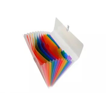 Exacompta Crystal Expanding File - 13 przegródek - A4 - przezroczysty