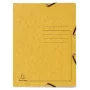 Exacompta 3 Corner Elasticated Folder Assorted Colors A4 Pack of 3
