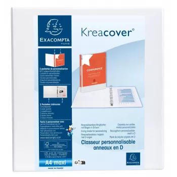 Exacompta Presentation Ring Binder A4 Maxi White 2 D-Ring 8700232