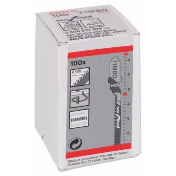 BOSCH T119BO brzeszczoty do wyrzynarek do sklejki, 100 szt.
