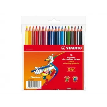 STABILO Trio kredki do kolorowania, 4.2 mm, różne kolory, 18 sztuk