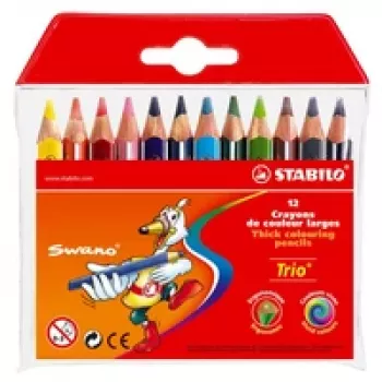 STABILO Trio Kredki kolorowe - Kolory mieszane - 4.2 mm - 12 sztuk