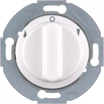Hager WTE6161WG Przełącznik obrotowy do rolet/żaluzji 1-biegunowy Polar White Satin