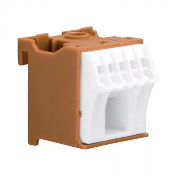 Hager KN06P 6-biegunowa listwa zaciskowa 63A 230V Brązowa