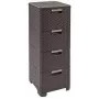 Regał CURVER z 4 szufladami 4x14L ciemny brąz