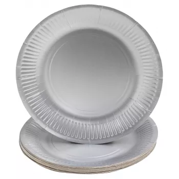 PROnappe talerze kartonowe Ø 23 cm, srebrne (10 szt.)